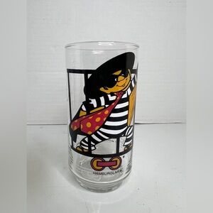 Vintage 1977 McDonalds Hamburglar Glass Tumbler McDonaldland Action Series NEW
